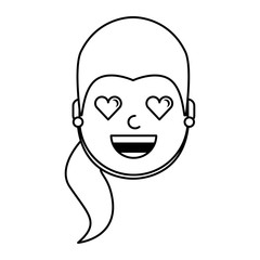 lovely young woman avatar character vector illustration design