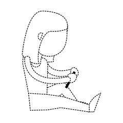 Woman with smartphone icon vector illustration graphic design