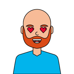 lovely young man avatar character vector illustration design