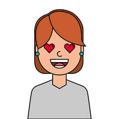 lovely young woman avatar character vector illustration design