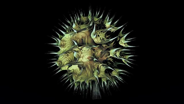 Rotating Fractal Blob Sphere Loop
