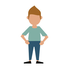 Man avatar cartoon icon vector illustration graphic design