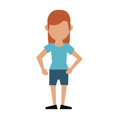 Woman avatar cartoon icon vector illustration graphic design