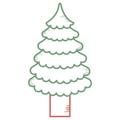 christmas tree isolated icon