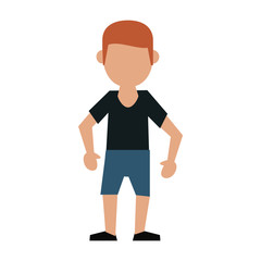 Man avatar cartoon icon vector illustration graphic design