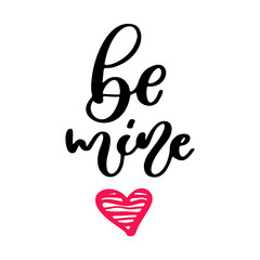 Obraz premium Valentine s Day vector lettering . Isolated handwriting calligra