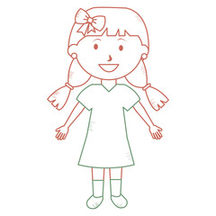 cute little girl avatar character
