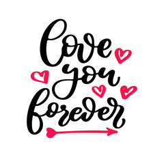 Valentine s Day vector lettering . Isolated handwriting calligra