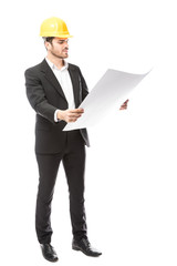 Reviewing construction plans