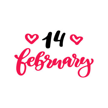 Valentine s Day vector lettering . Isolated handwriting calligra