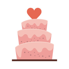 Wedding big cake icon vector illustration graphic design