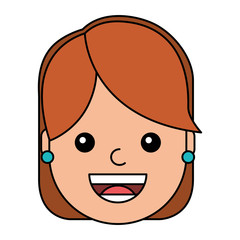 Obraz premium young woman happy avatar character vector illustration design
