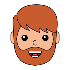 young man happy avatar character vector illustration design