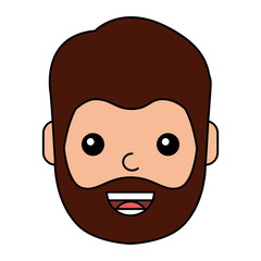 young man happy avatar character vector illustration design