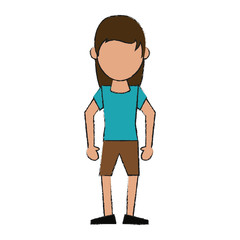 Woman avatar cartoon icon vector illustration graphic design