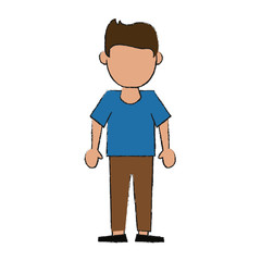 Man avatar cartoon icon vector illustration graphic design