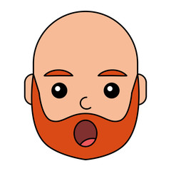 surprised young man avatar character vector illustration design