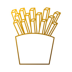 fries french fast food box icon vector illustration