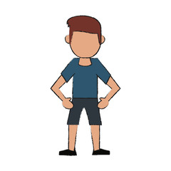 Man avatar cartoon icon vector illustration graphic design
