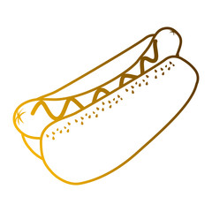 hot dog fast food unhelthy diet icon vector illustration