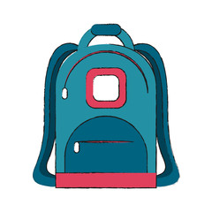 School backpack isolated icon vector illustration graphic design
