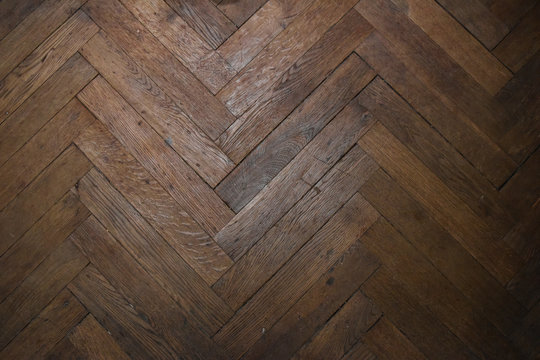 Old scratched parquet