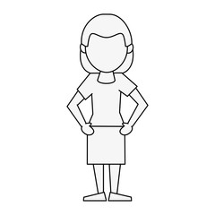 Woman avatar cartoon icon vector illustration graphic design