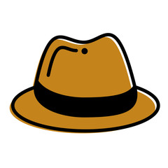 hat fashion accessory elegant icon vector illustration