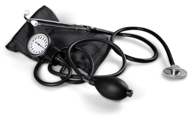Blood pressure checker isolated on white background