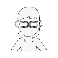 Geek woman avatar icon vector illustration graphic design