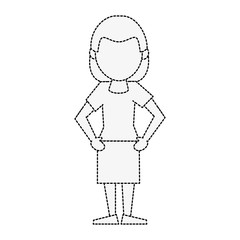Woman avatar cartoon icon vector illustration graphic design