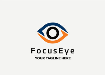 Focus Eye Logo Template Design Vector, Emblem, Design Concept, Creative Symbol, Icon