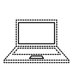 laptop computer device wireless technology vector illustration