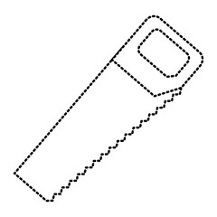 carpentry tool instrument saw icon vector illustration