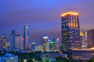 Night scene of Bangkok, Thailand