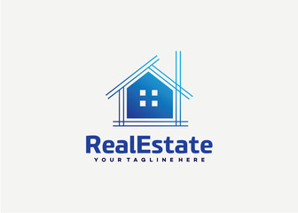 Real Estate Logo Template Design Vector, Emblem, Design Concept, Creative Symbol, Icon