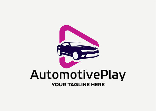 Automotive Play Logo Template Design Vector, Emblem, Design Concept, Creative Symbol, Icon