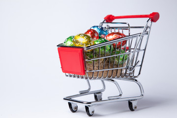 Easter Eggs in a Shopping Cart