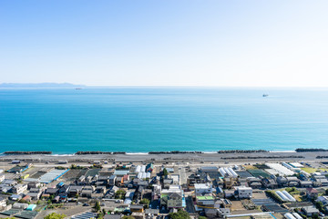 久能山東照宮参道から見た駿河湾の眺め