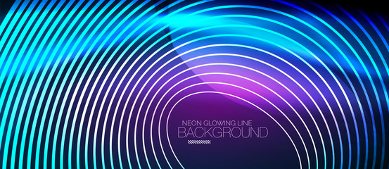 Neon smooth wave digital abstract background