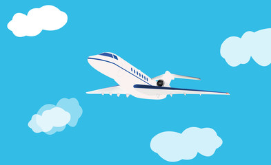 airline in blue sky.air transport concept