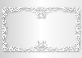 Paper art style of  Vector Vintage Decorations Elements. Flourishes Calligraphic Ornaments and Frames. retro Style Design Collection