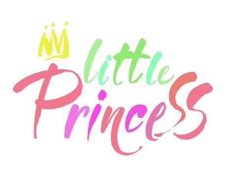 Little princess modern hand lettering. Vector brush calligraphy quote. Modern calligraphy.