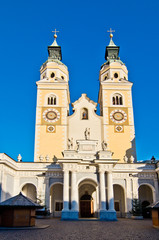 Bressanone cathedral before the Christmas markets
