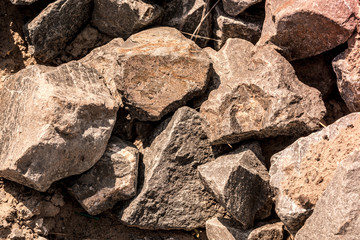 A pile of large stones
