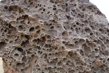 多孔質の砂岩(台湾、野柳地質公園)