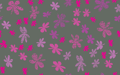 Seamless Grunge Daisy Flower Abstract Vector Background