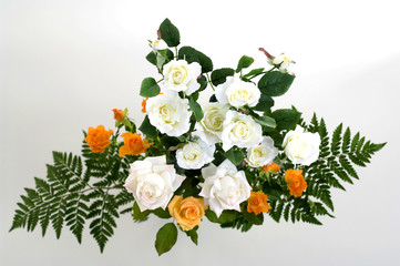 ブーケ　白い薔薇　さわやか　