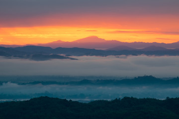 Fototapeta premium Doi Sango, the Landscape of mountain range in Chiangrai, north of Thailand