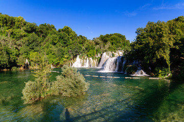 Naklejka premium Wodospady Krka, Chorwacja